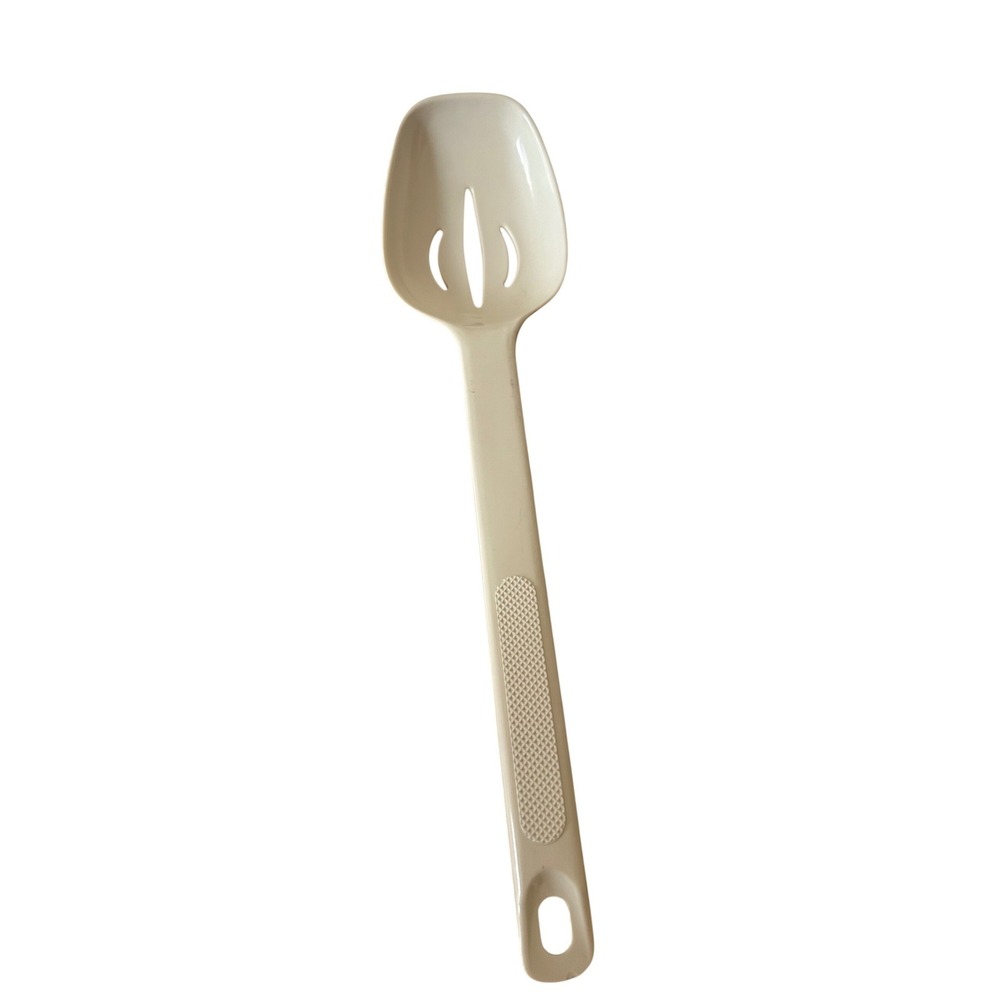 Vintage A-Bee Syndicate Stewart Mosberg Melamine Slotted Spoon Cream Made in USA